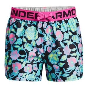 Girls Under Armour Play Up Printed Shorts, Size XL